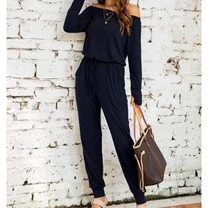 Brown jumpsuit with pockets